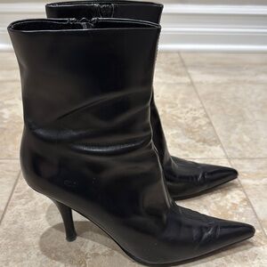 Black Stiletto Heeled Ankle Boots